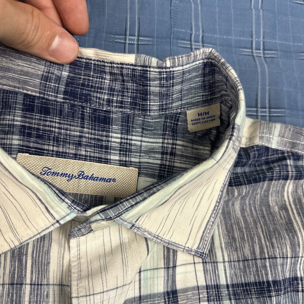Lot Of 3 Tommy Bahama Shirts Mens M Cotton S/S Tropical Button Up Island‎ Plaid - Picture 3 of 12